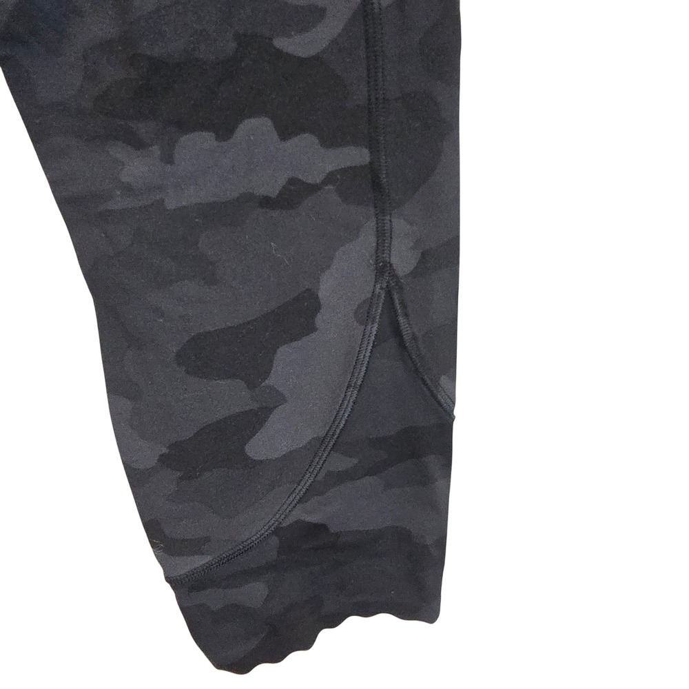 Lululemon Align Scalloped Hem 21 High Rise Leggings Camo Deep Coal Multi Size 10 - Picture 10 of 11